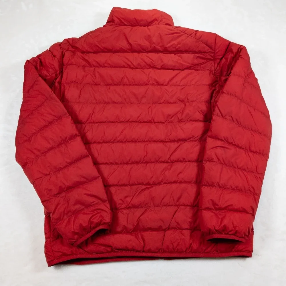 LOT 2 Uniqlo Ultra Light Down Filled Jacket Mens S Red Green Full Zip Puffer